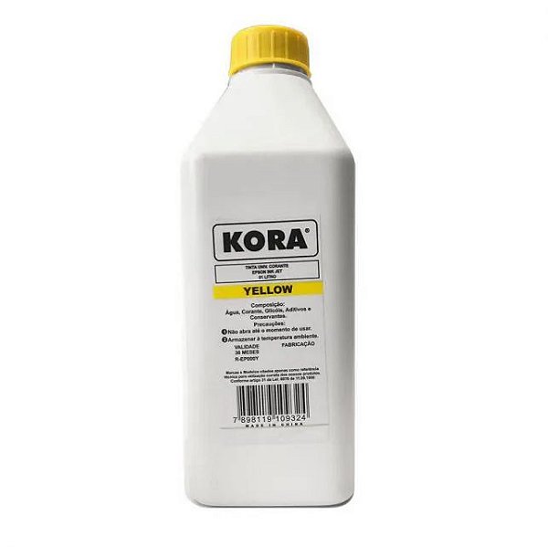 REFIL DE TINTA COMPATÍVEL COM EPSON UNIVERSAL SUBLIMÁTICA  AMARELO KORA 1L