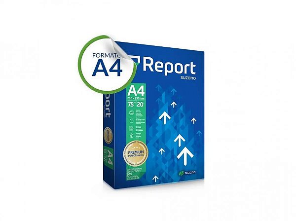 PAPEL SULFITE A4 75G REPORT 500 FOLHAS