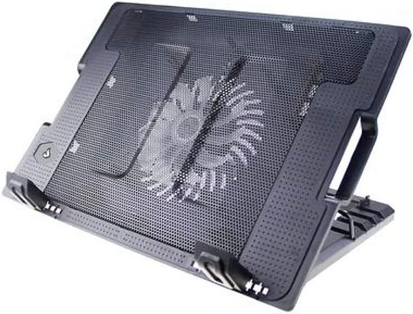 BASE COOLER VERTICAL PARA NOTEBOOK 2X USB 1X FAN MULTILASER AC166 PRETO