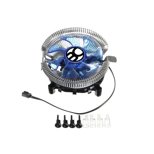 COOLER PARA PROCESSADOR UNIVERSAL INTEL E AMD 95W FAN BLUECASE BC04UABX AZUL