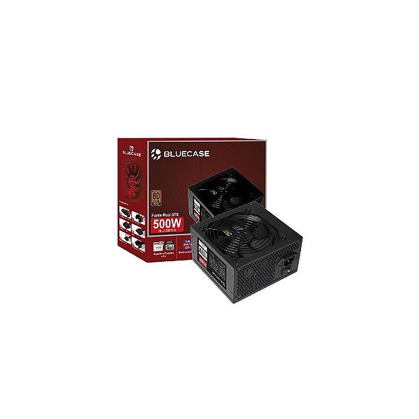 FONTE DE ALIMENTAÇÃO 500W ATX 80PLUS BRONZE PFC ATICO COM CABO BLUECASE BLU500R-B