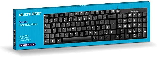 TECLADO COM FIO USB 1.2M RESISTENTE A LIQUIDOS MULTILASER TF100 TC193 PRETO