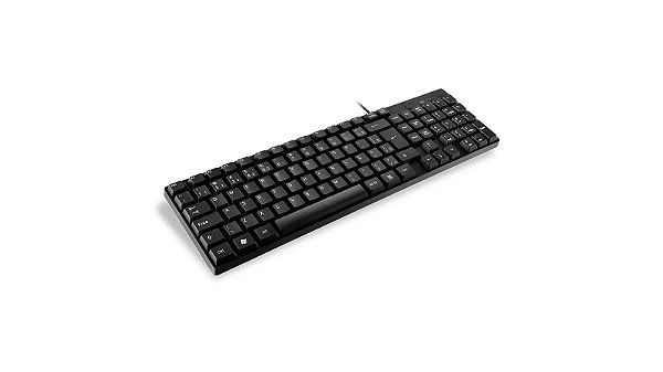 TECLADO SLIM COM FIO USB RESISTENTE A LIQUIDOS MULTILASER TF100 TC193BU PRETO
