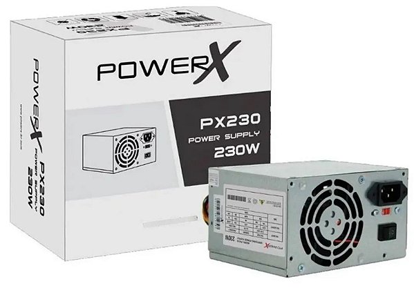 FONTE DE ALIMENTAÇÃO 230W ATX SEM PFC COM CABO POWER-X PX230