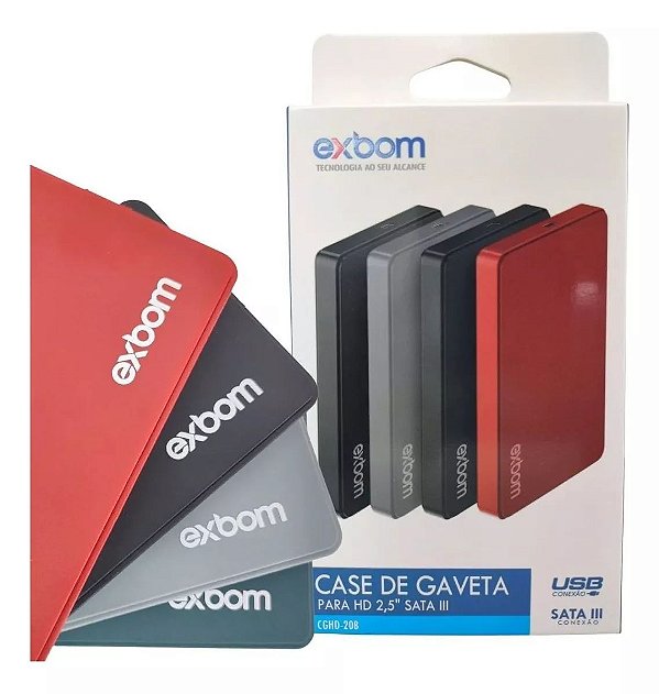 ADAPTADOR CASE CADDY PARA HD EXTERNO SATA 2 2.5 USB 2.0 EM ABS EXBOM CGHD-20B