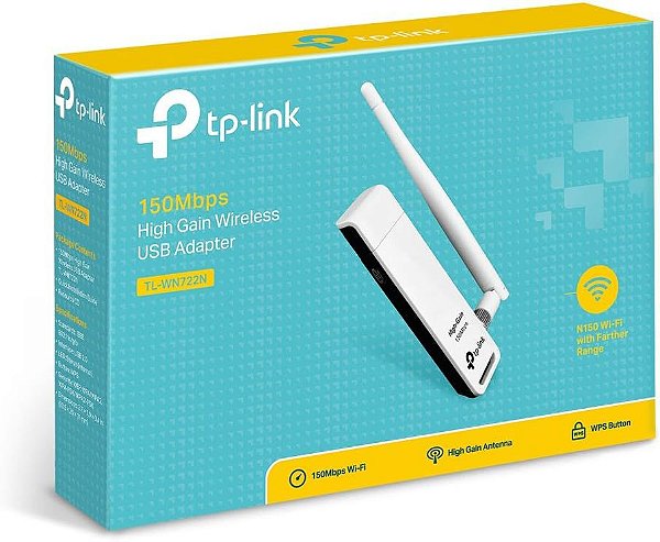 ADAPTADOR DE REDE USB WIRELESS 150MBP/S TP-LINK TL-WN722N