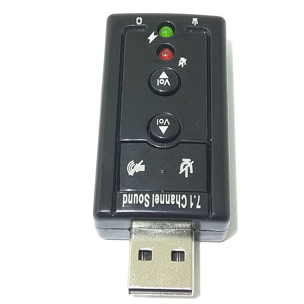 ADAPTADOR USB PARA PLACA DE SOM USB 2.0 VIRTUAL CHANNEL EXTERNO IT-BLUE LE-5556