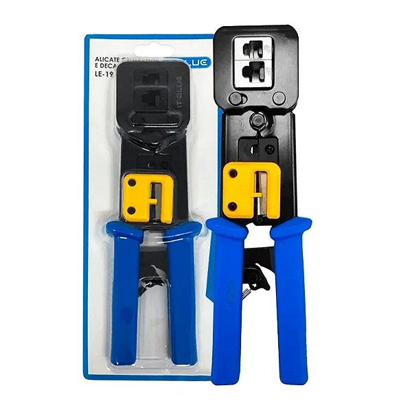 ALICATE DE CRIMPAR RJ45, RJ122 E RJ11 IT-BLUE LE-1977