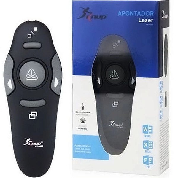 APRESENTADOR SEM FIO 2.4GHZ APONTADOR A LASER KNUPT KP-8009