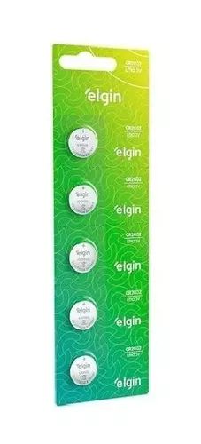 BATERIA BOTÃO 3V ELGIN CR2032 COM 5 UNIDADES