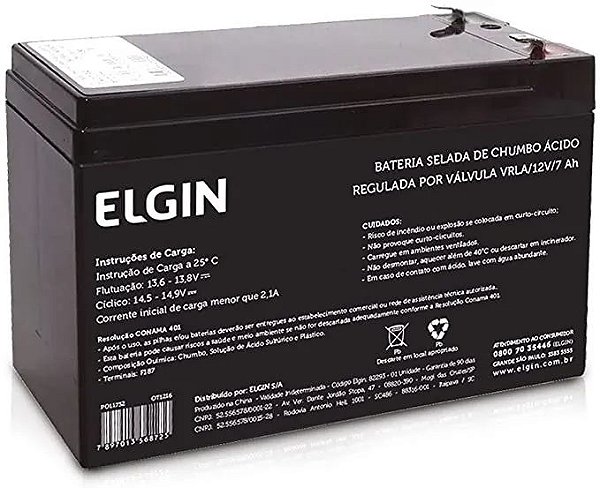 BATERIA PARA NOBREAK VRLA 7AH ELGIN 82293