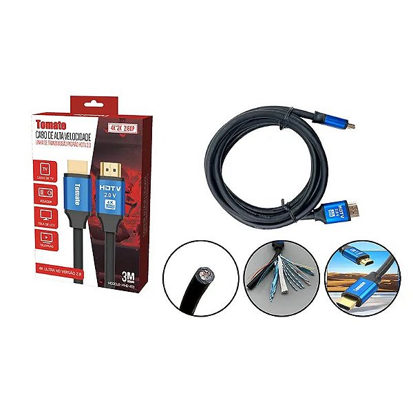 CABO HDMI ULTRA HD 20M TOMATE MHD4028