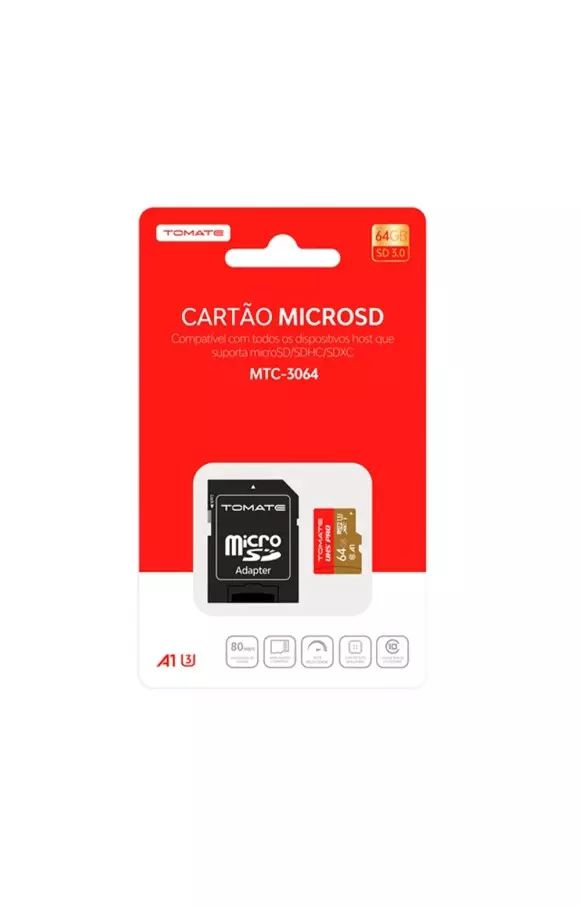 CARTÃO DE MEMÓRIA 64G UHS CLASSE 10 TOMATE MCT-3064