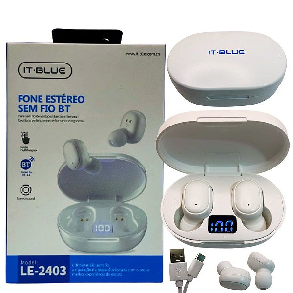 FONE DE OUVIDO SEM FIO IT-BLUE LE-2403