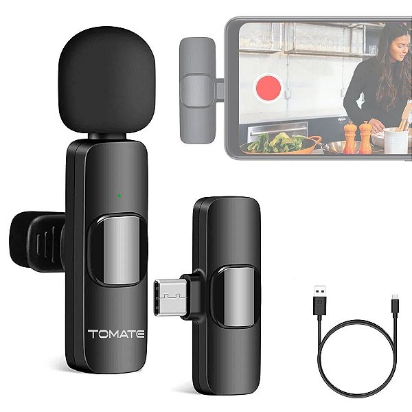 MICROFONE DE LAPELA SEM FIO TOMATE MT-218