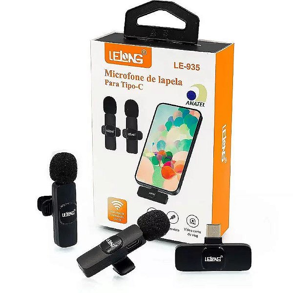 MICROFONE DE LAPELA TIPO C LELONG LE-935