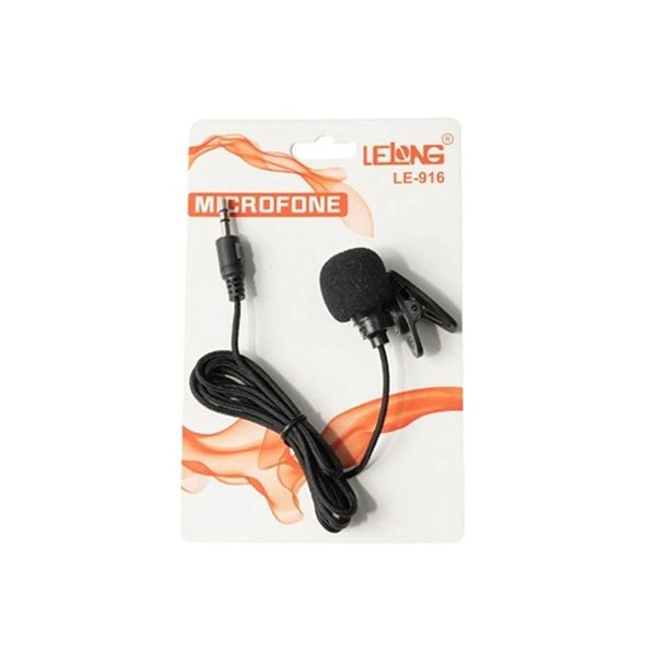 MICROFONE LAPELA COM FIO P2 LELONG LE-916