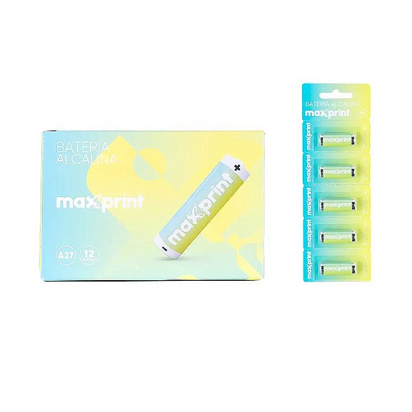 PILHA  ALCALINA A27 12V MAXPRINT COM 5 UNIDADES