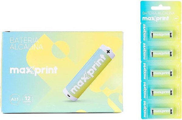 PILHA ALCALINA A23 12V MAXPRINT COM 5 UNIDADES