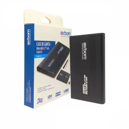 CASE DE GAVETA PARA HD 2.5 SATA III EXBOM CGHD-10