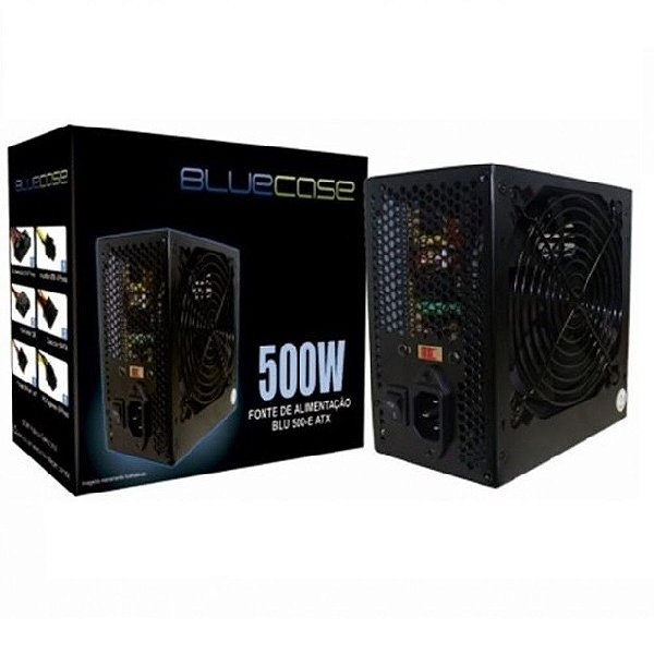 FONTE ATX 500W COM CABO BLUECASE BLU50-EATX