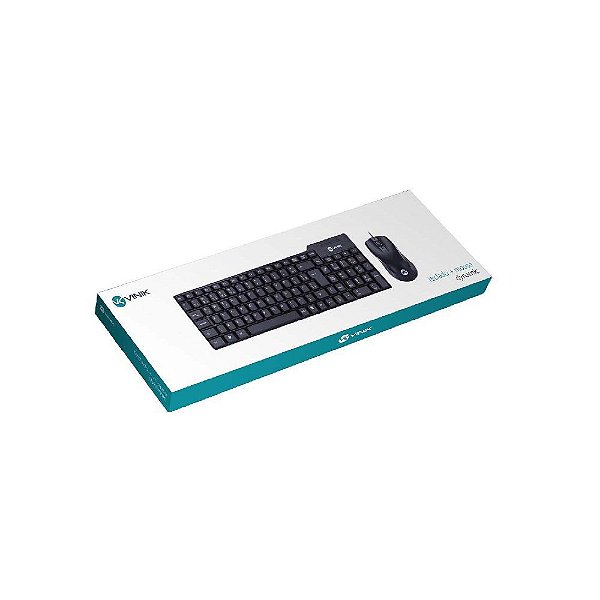 KIT TECLADO E MOUSE COM FIO DYNAMIC USB 1,8M 1000DPI VINIK CD100 PRETO