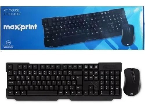KIT TECLADO E MOUSE SEM FIO MAXPRINT ARTECK RF PRETO