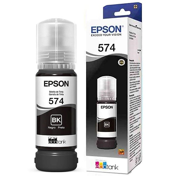 REFIL DE TINTA ORIGINAL EPSON T574 PRETO L8050 70ML