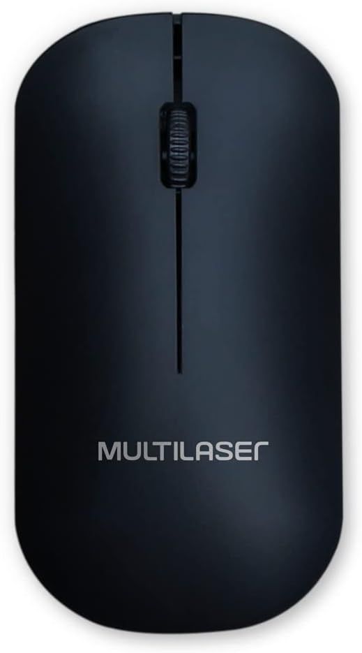MOUSE SEM FIO SLIM BOX 1200DPI 3 BOTÕES MULTILASER MS100 MO307 PRETO