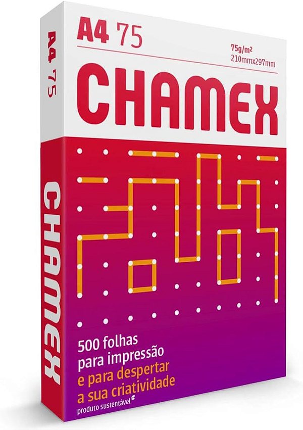 PAPEL SULFITE A4 75MG CHAMEX 500 FOLHAS