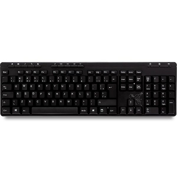 TECLADO SEM FIO OFFICE MULTIMIDIA MAXPRINT 6013471 PRETO