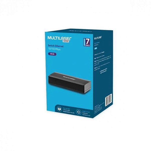 SWITCH 8 PORTAS GIGABIT 10 100 1000MBPS MULTILASER RE608 BRANCO