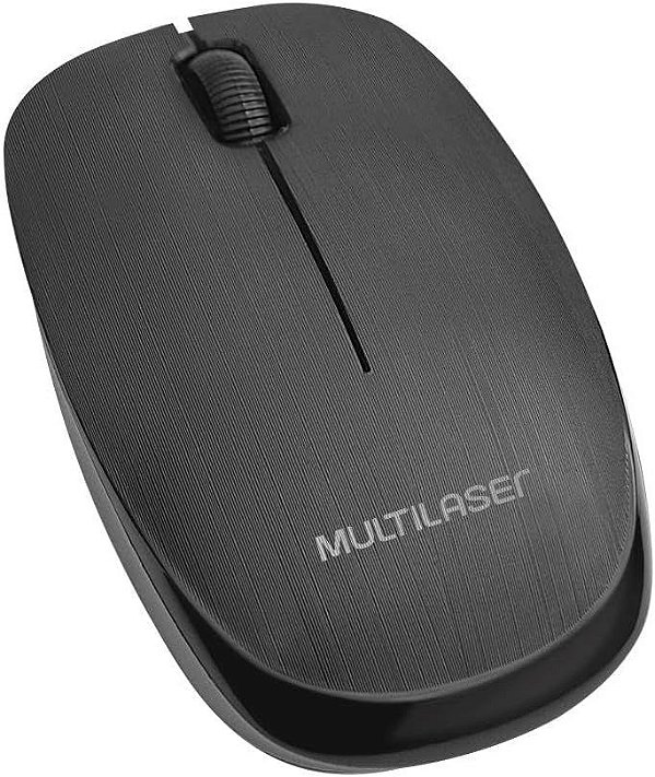 MOUSE SEM FIO 2.4GHZ 1200DPI MULTILASER MO251 PRETO