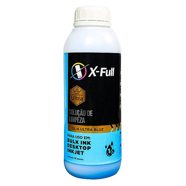 SOLUÇÃO DE LIMPEZA PARA CABEÇA DE IMPRESSÃO TIPO FORTE SL A ULTRA BLUE X-FULL 1L