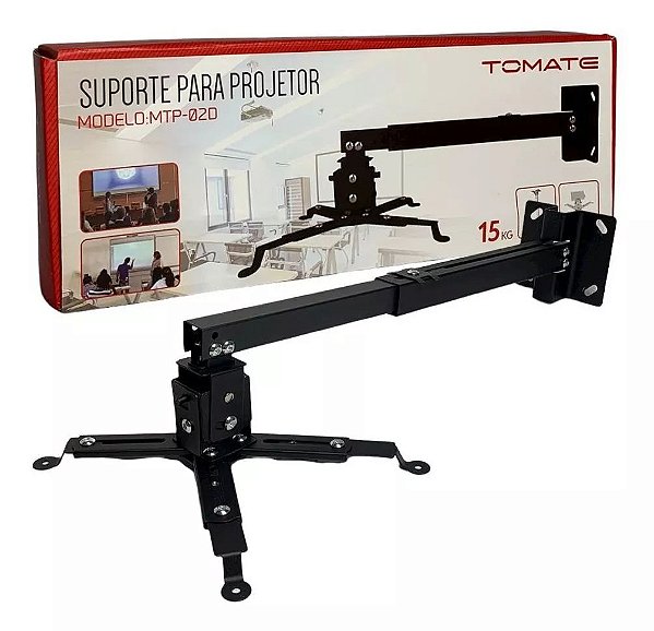 SUPORTE PARA PROJETOR DATASHOW DE TETO UNIVERSAL+ EXTENSOR TOMATE MTP-02D