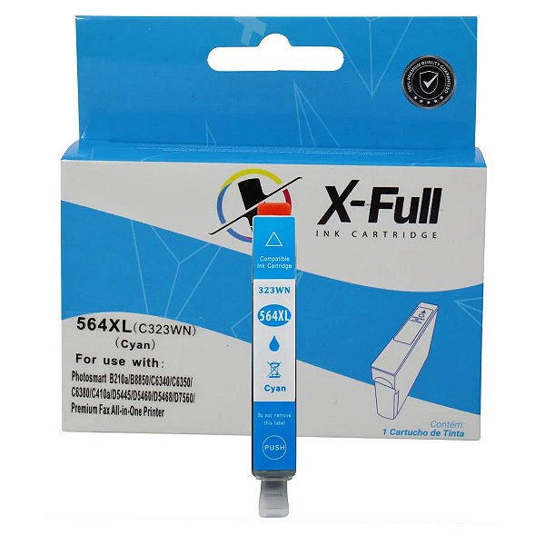 CARTUCHO DE TINTA COMPATÍVEL COM HP 564XL CIANO X-FULL 14,5ML