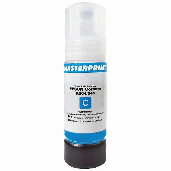 REFIL DE TINTA COMPATÍVEL COM EPSON 504 544 CIANO MASTERPRINT 70ML