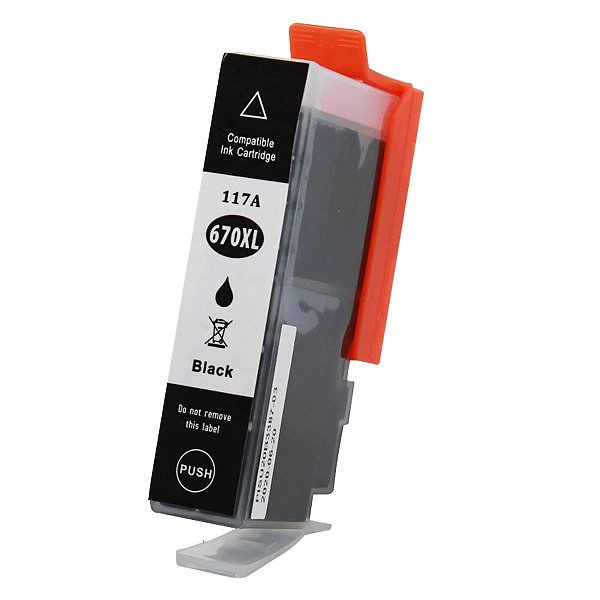 CARTUCHO DE TINTA COMPATÍVEL COM HP 670XL PRETO X-FULL 21ML