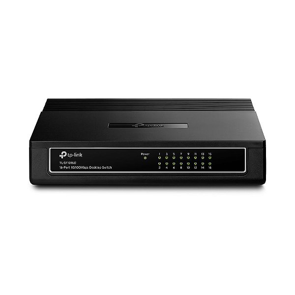 SWITCH 16 PORTAS VER.07 10/100Mbps DE MESA TP-LINK TL-SF1016D PRETO