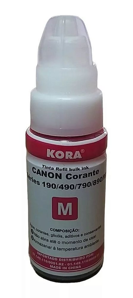 REFIL DE TINTA COMPATÍVEL COM CANON GL11 M CORANTE MAGENTA KORA 70ML