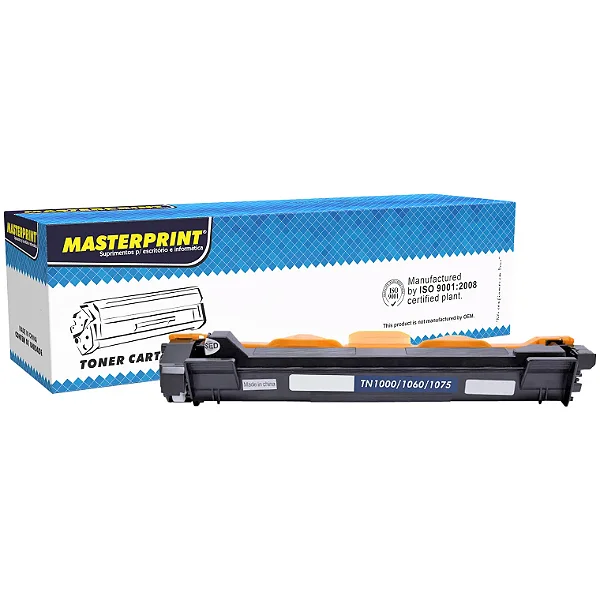 TONER COMPATÍVEL COM BROTHER TN1000 1060 1075 PRETO MASTERPRINT 1K