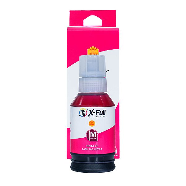 REFIL DE TINTA COMPATÍVEL COM EPSON T49H CORANTE ULTRA MAGENTA X-FULL 140ML