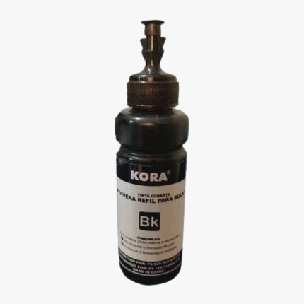 REFIL DE TNTA COMPATÍVEL COM HP VIVERA CORANTE PRETA KORA 100ML