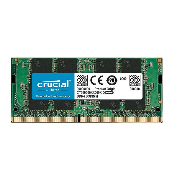 MEMÓRIA RAM PARA NOTEBOOK CRUCIAL 16GB DD4 3200MHZ