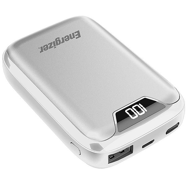 CARREGADOR PORTÁTIL POWER BANK 10.00MAH USB+USB-C ENERGIZER UE10042WE BRANCO