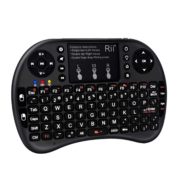 MINI TECLADO COM LED SEM FIO MAX LE7716 LELONG PRETO