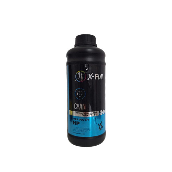 REFIL DE TINTA COMPATÍVEL COM HP PRO 8100 8600 CORANTE CIANO ULTRA X-FULL 1L