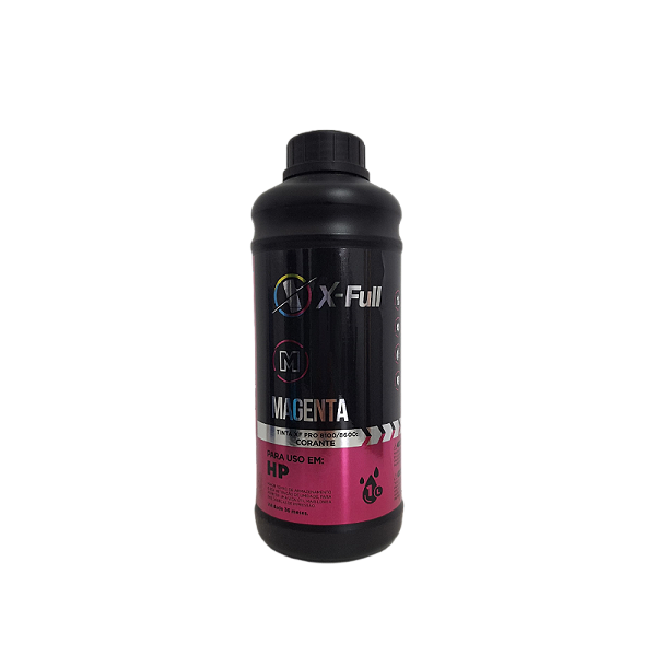 REFIL DE TINTA COMPATÍVEL COM HP PRO 8100 8600 CORANTE MAGENTA ULTRA X-FULL 1L