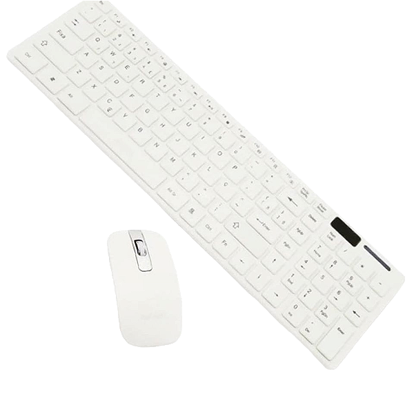 KIT TECLADO E MOUSE 2.4G SEM FIO KP TE123 KNUP BRANCO