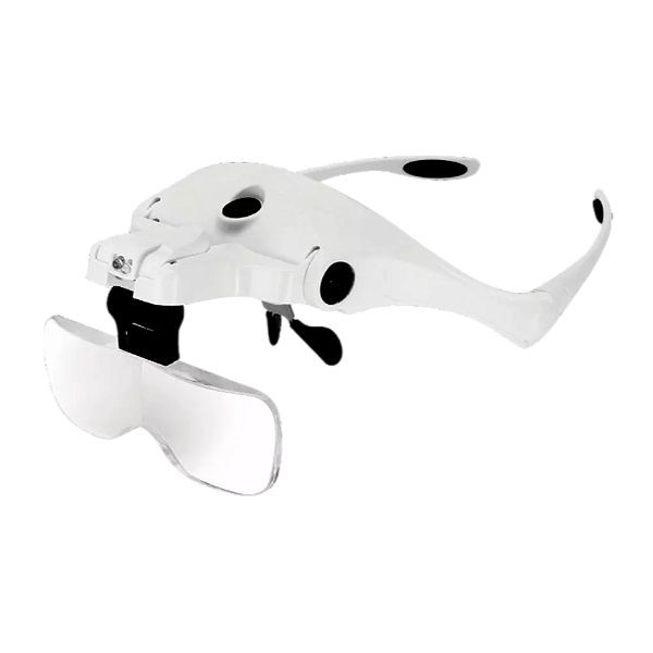 ÓCULOS LUPA DE LED REGULÁVEL 5 LENTES MXW002 TOMATE BRANCO